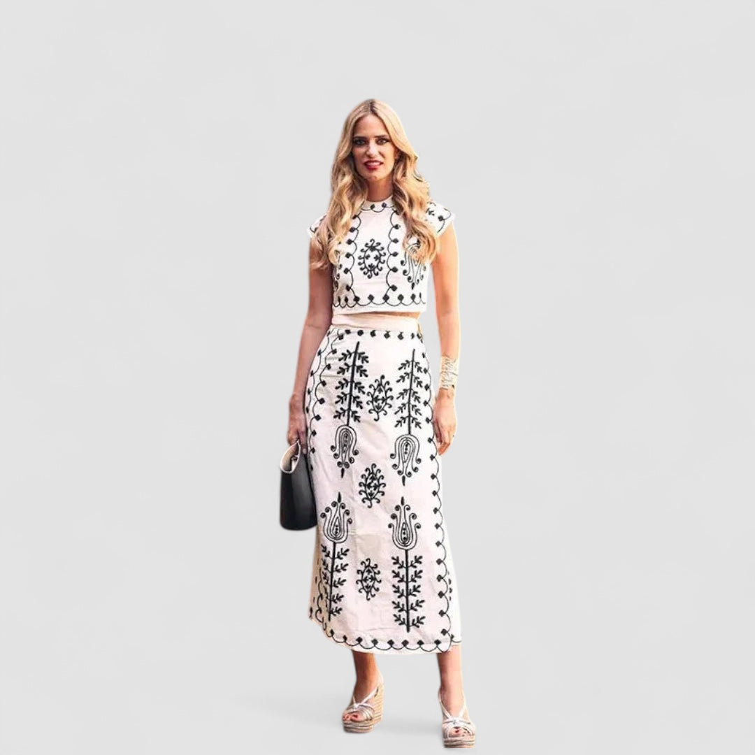 Weber™ | Camilla - Bedruckte Bluse und Rock