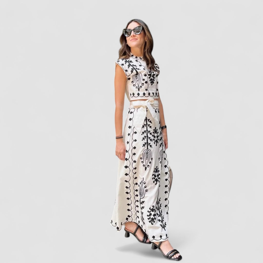 Weber™ | Camilla - Bedruckte Bluse und Rock