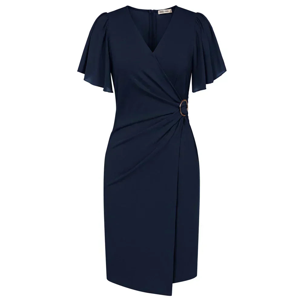 Weber™ | Stylisches beiges Wickelkleid