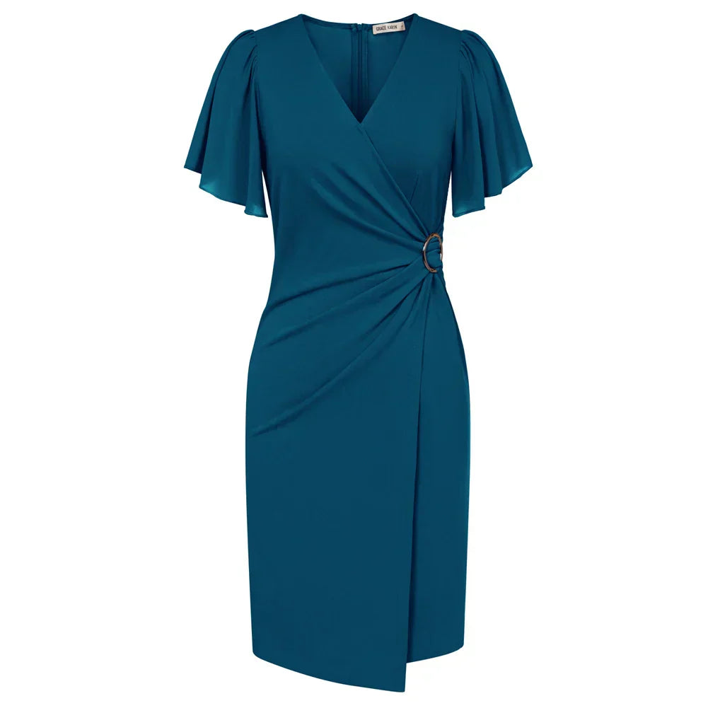 Weber™ | Stylisches beiges Wickelkleid