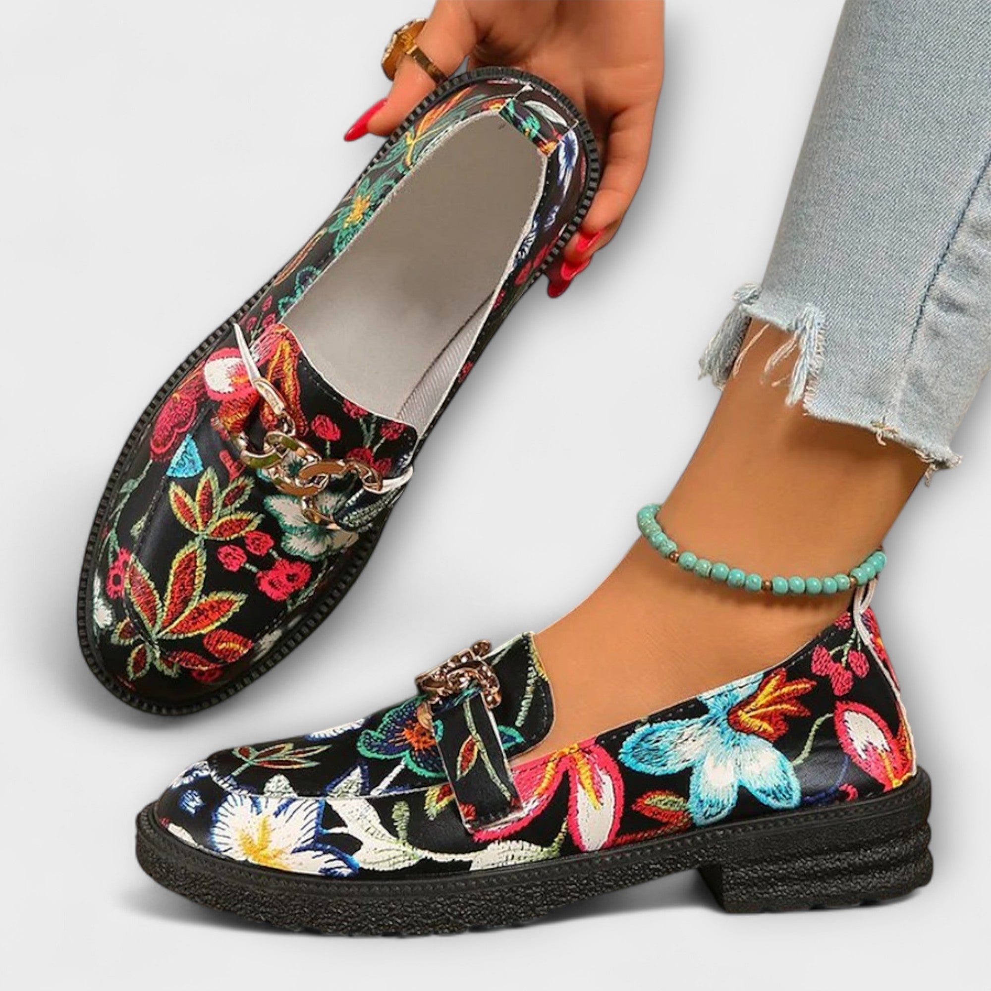 Weber™ | Orla – Mehrfarbige Loafer mit Blumenmuster