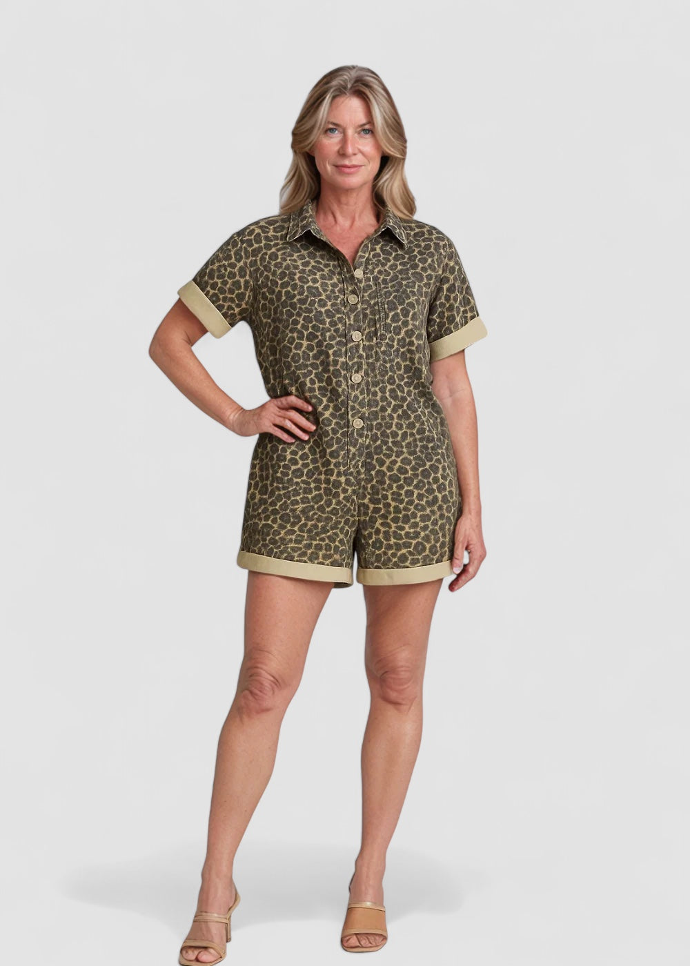 Weber™ | Leopardenmuster Kleidbluse