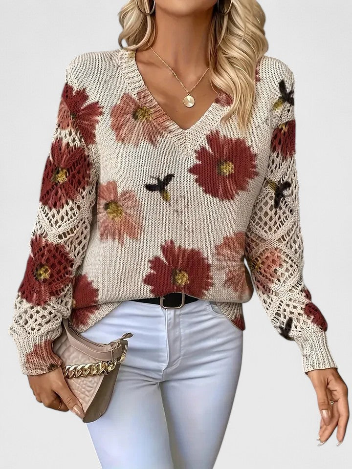 Weber™ | Stilvoller Pullover mit Blumenmuster