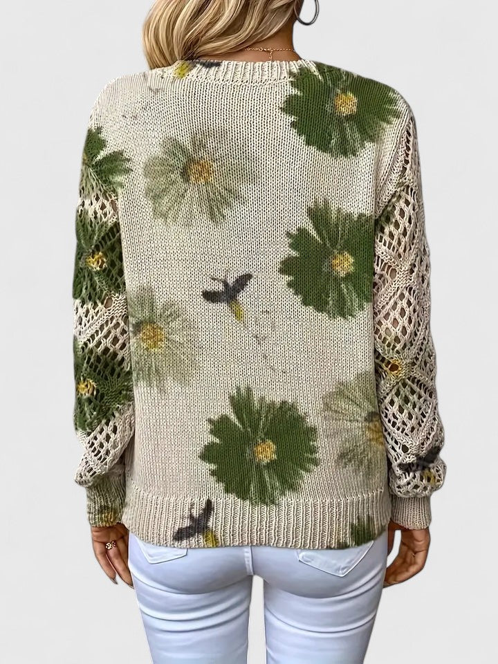 Weber™ | Stilvoller Pullover mit Blumenmuster