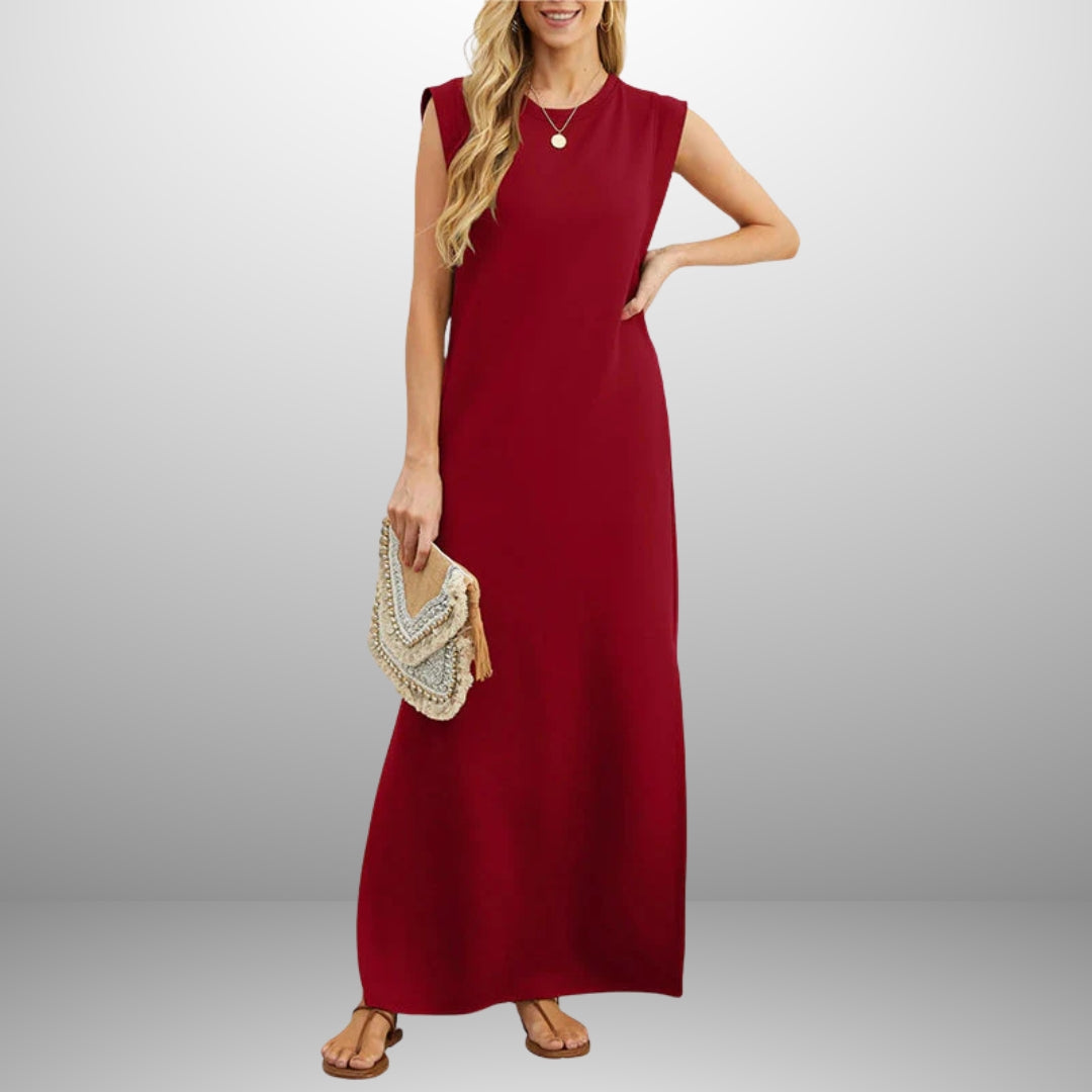 Weber™ | Emma - Langes Helles Faltenfreies Kleid
