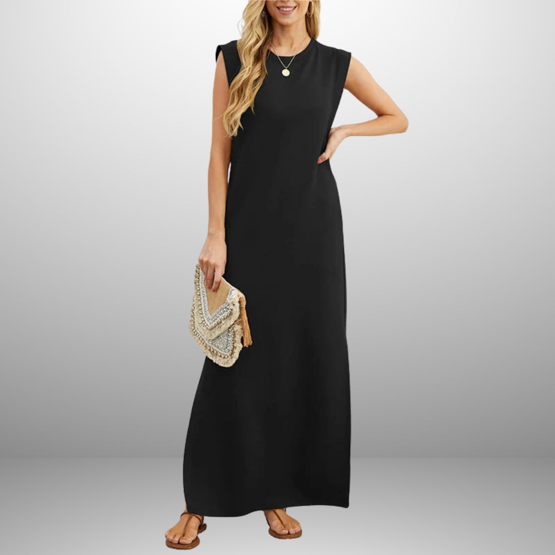 Weber™ | Emma - Langes Helles Faltenfreies Kleid