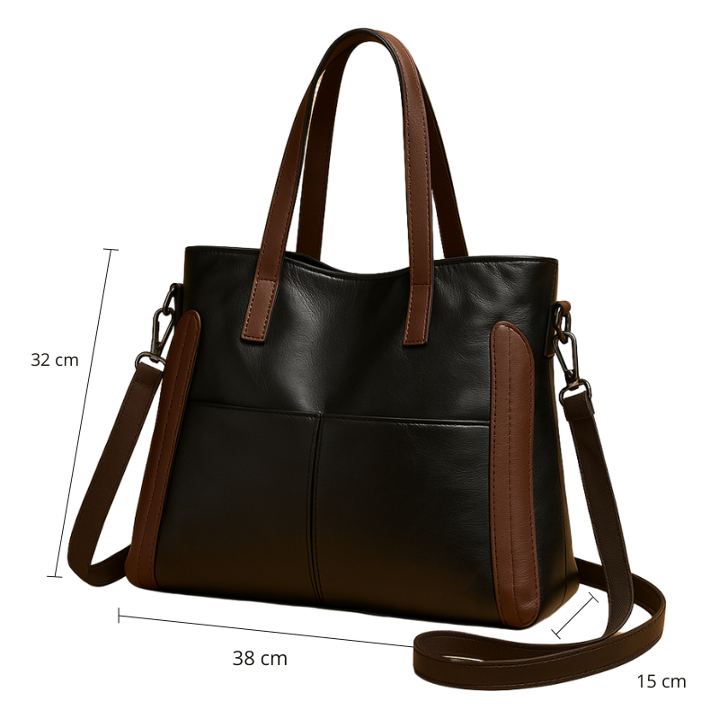 Weber™ | Klassische vegane Lederhandtasche