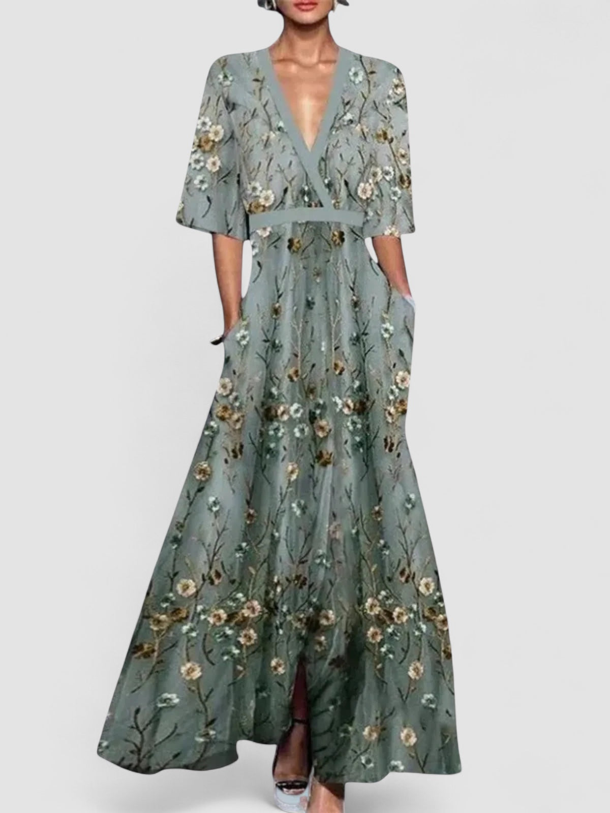 Weber™ | Océane – Elegantes Langes Kleid mit Blumen