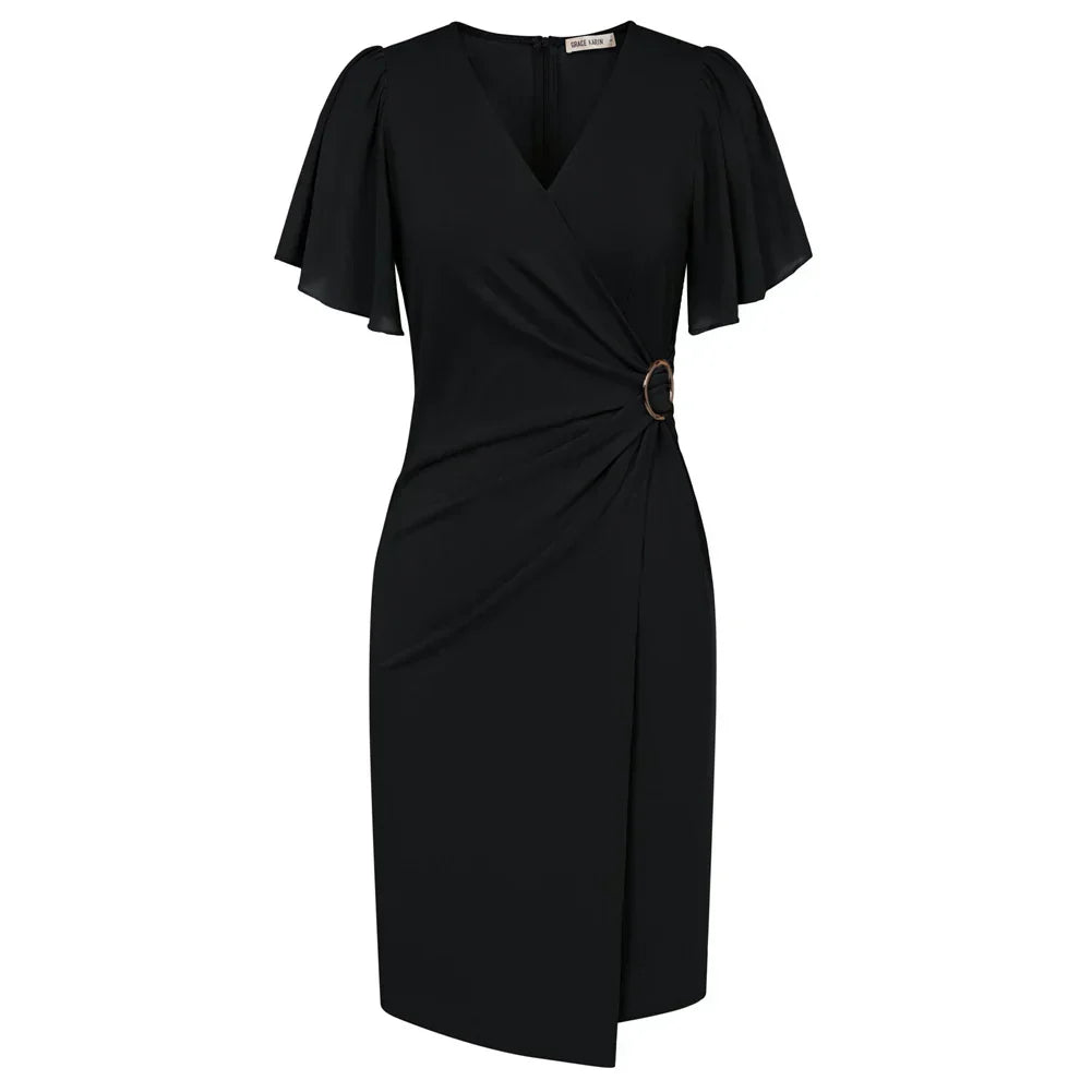 Weber™ | Stylisches beiges Wickelkleid