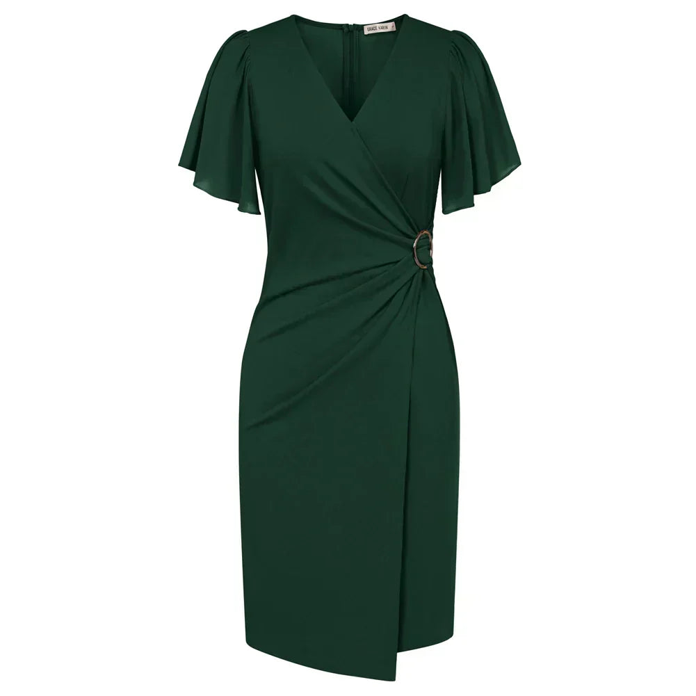Weber™ | Stylisches beiges Wickelkleid