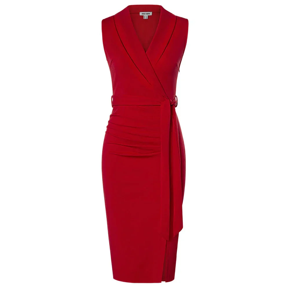 Weber™ | Stilvolles Wickelkleid mit bindbarem Gürtel
