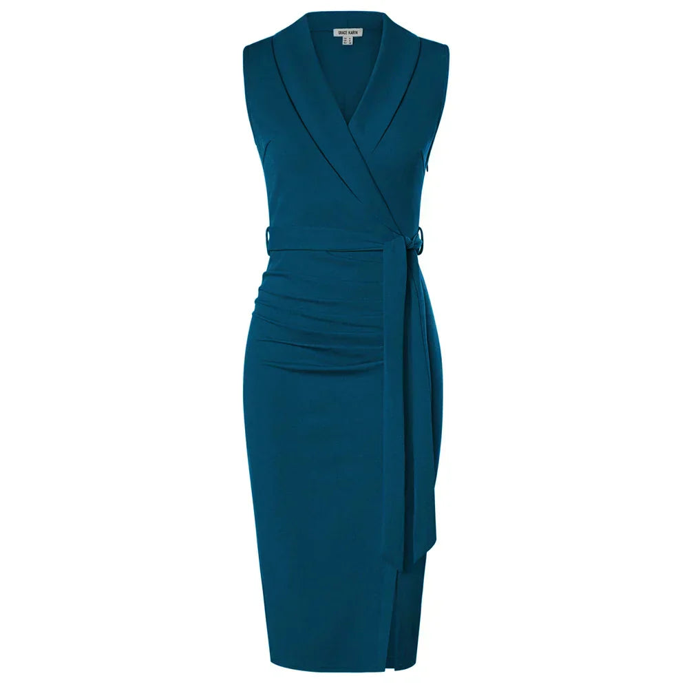 Weber™ | Stilvolles Wickelkleid mit bindbarem Gürtel