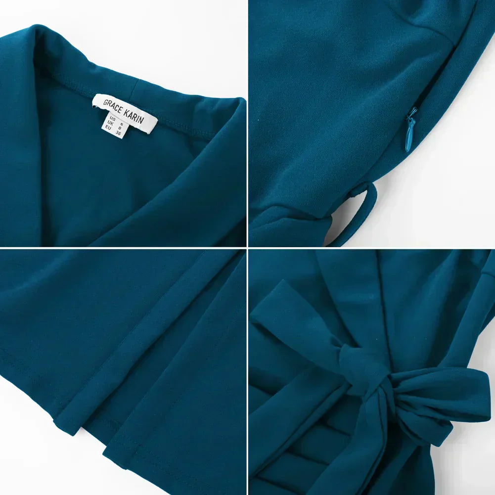 Weber™ | Stilvolles Wickelkleid mit bindbarem Gürtel