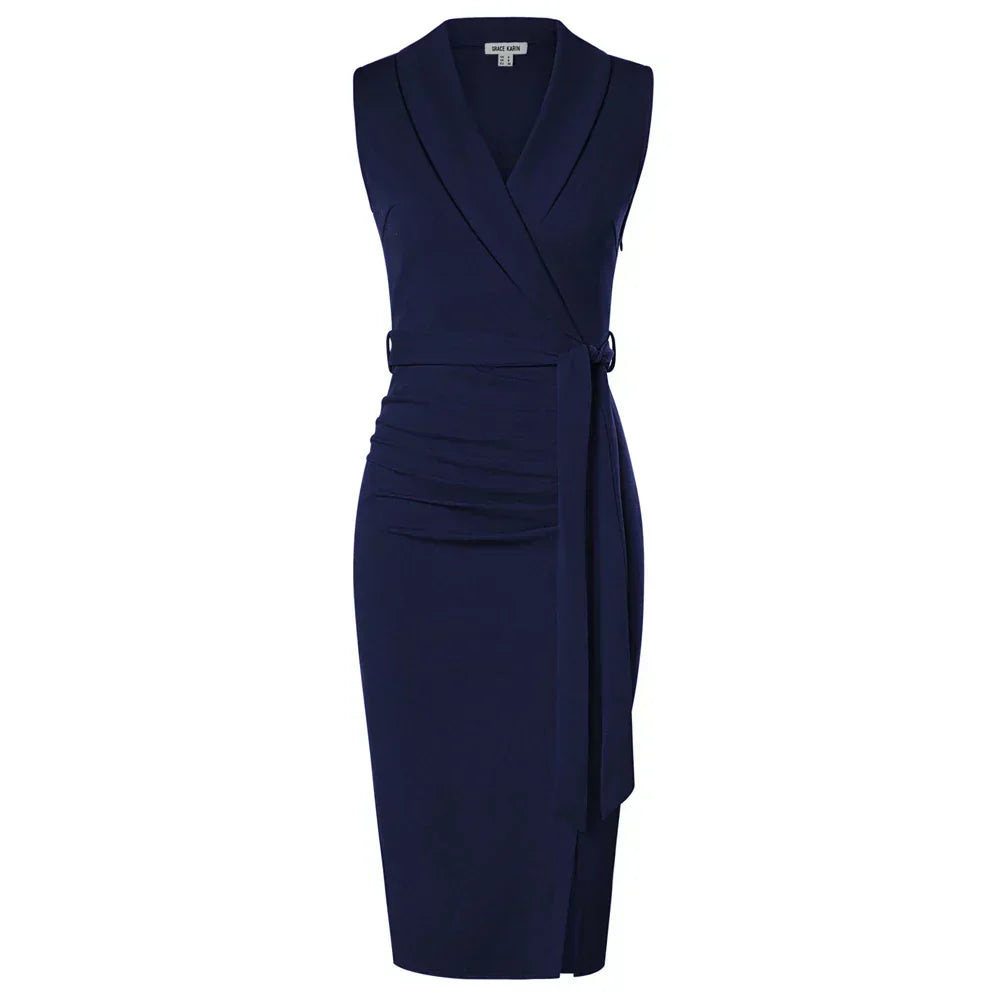 Weber™ | Stilvolles Wickelkleid mit bindbarem Gürtel