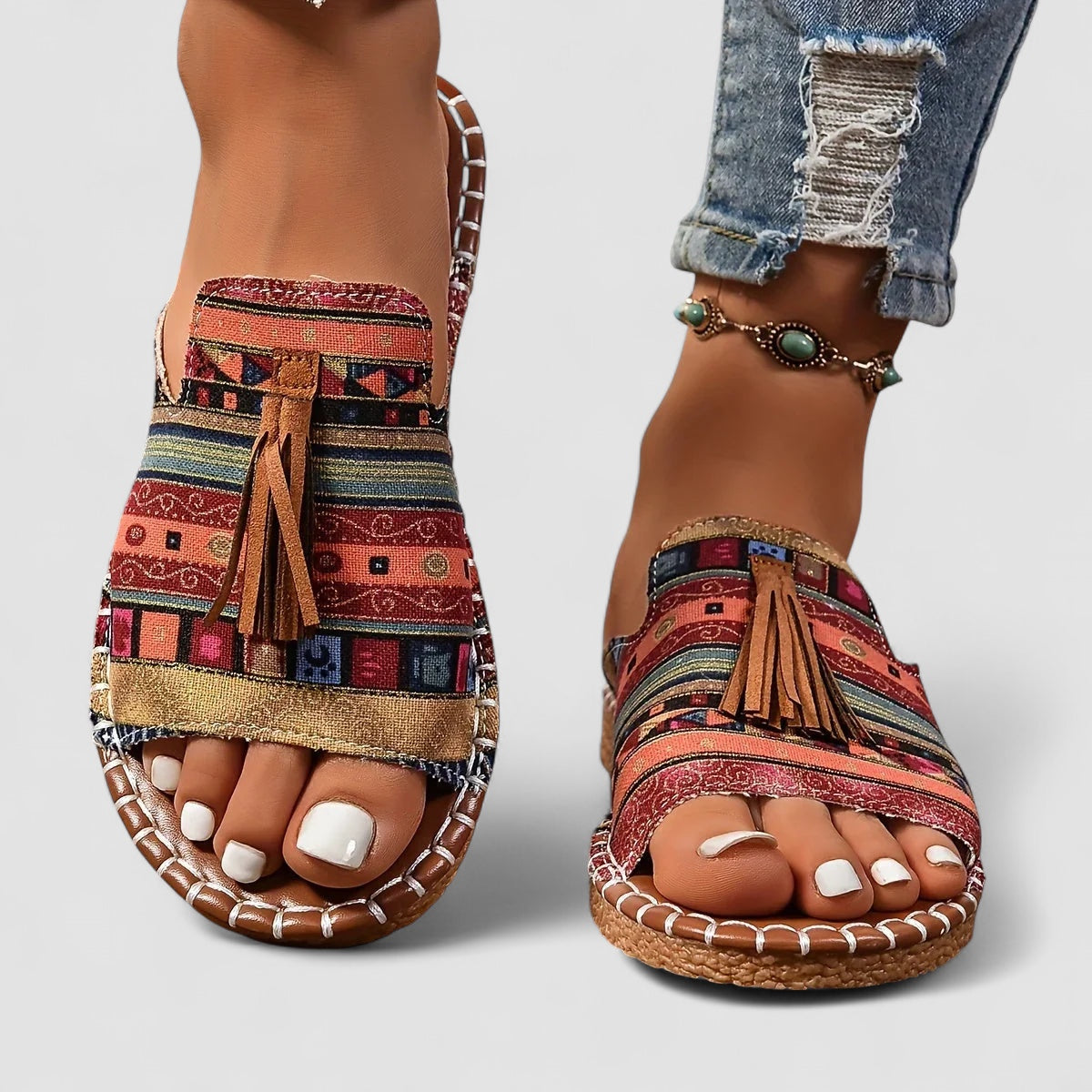 Weber™ | Leena - Bequeme und Flache Orthopädische Sandalen