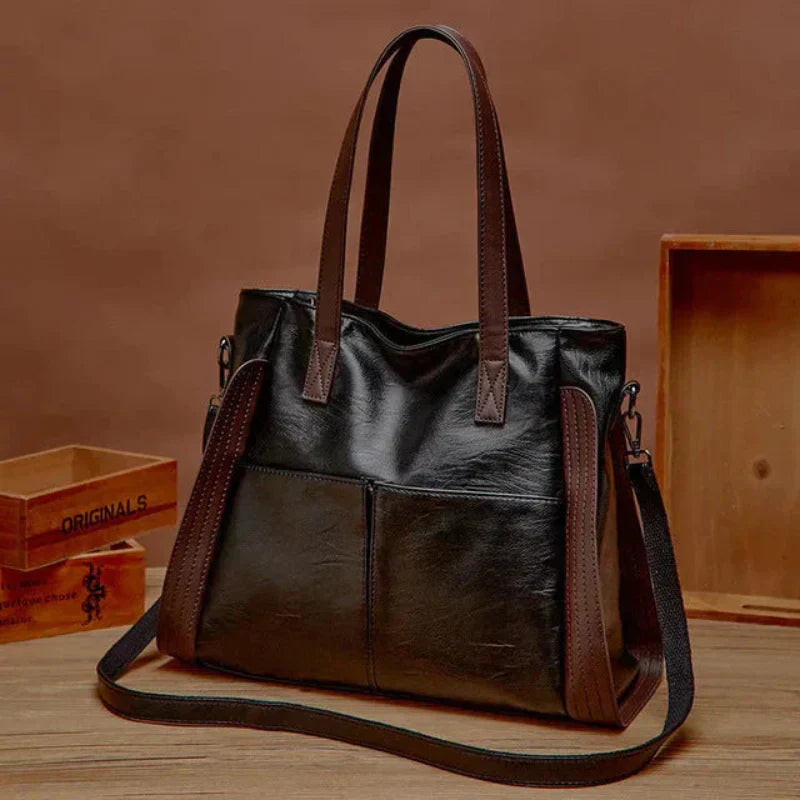 Weber™ | Klassische vegane Lederhandtasche