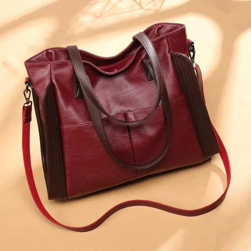 Weber™ | Klassische vegane Lederhandtasche