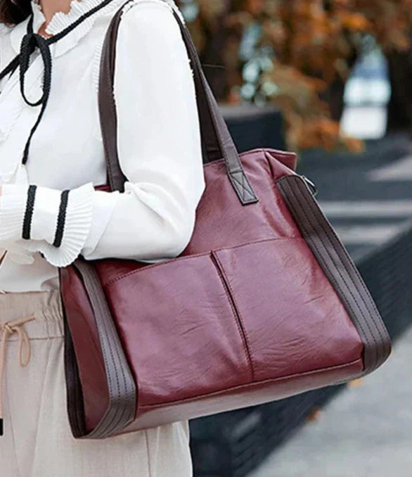 Weber™ | Klassische vegane Lederhandtasche
