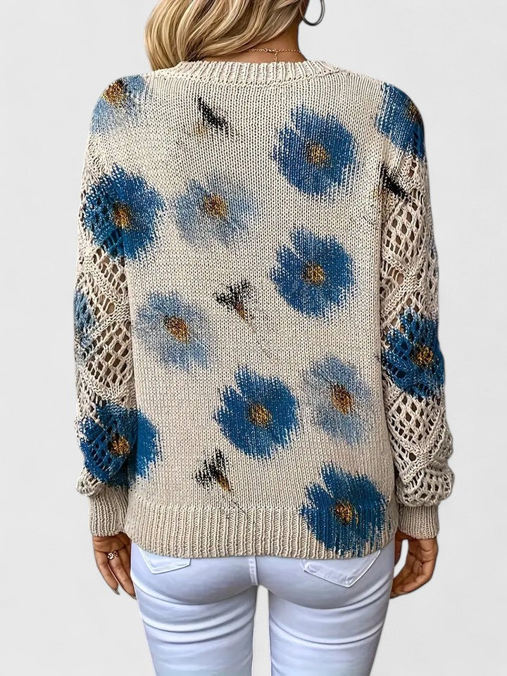 Weber™ | Stilvoller Pullover mit Blumenmuster