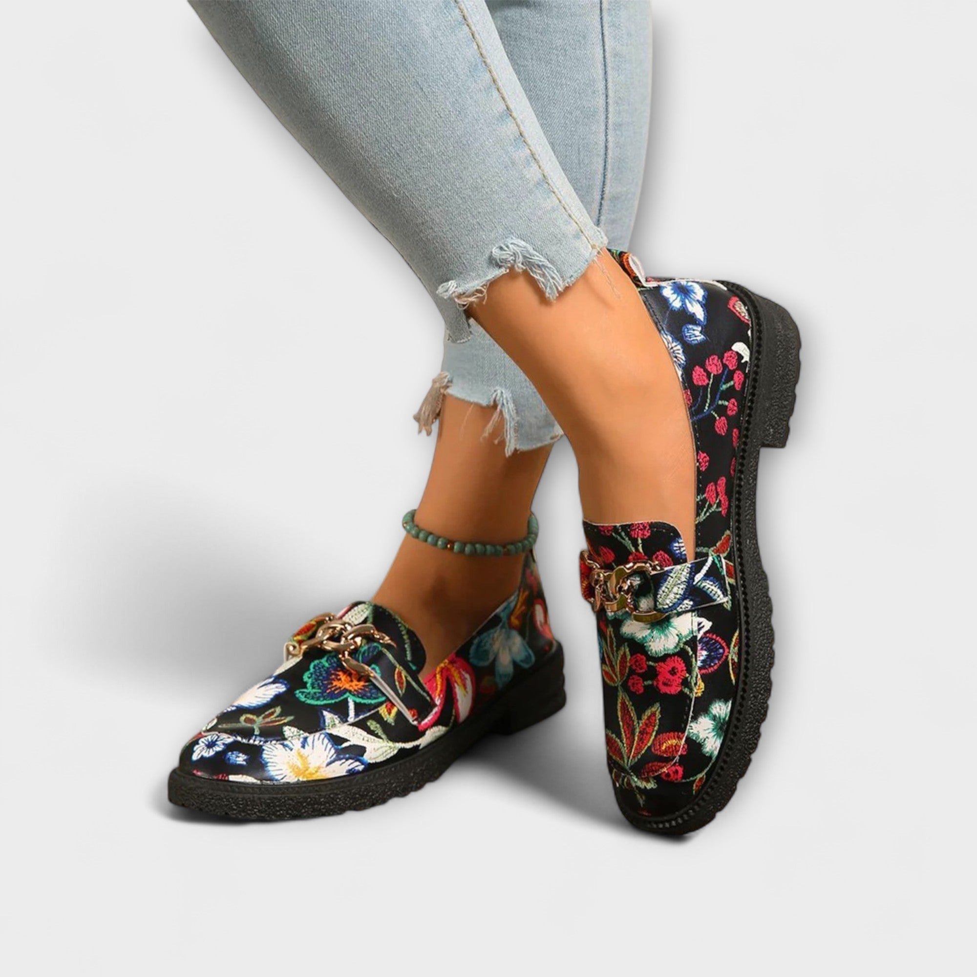 Weber™ | Orla – Mehrfarbige Loafer mit Blumenmuster