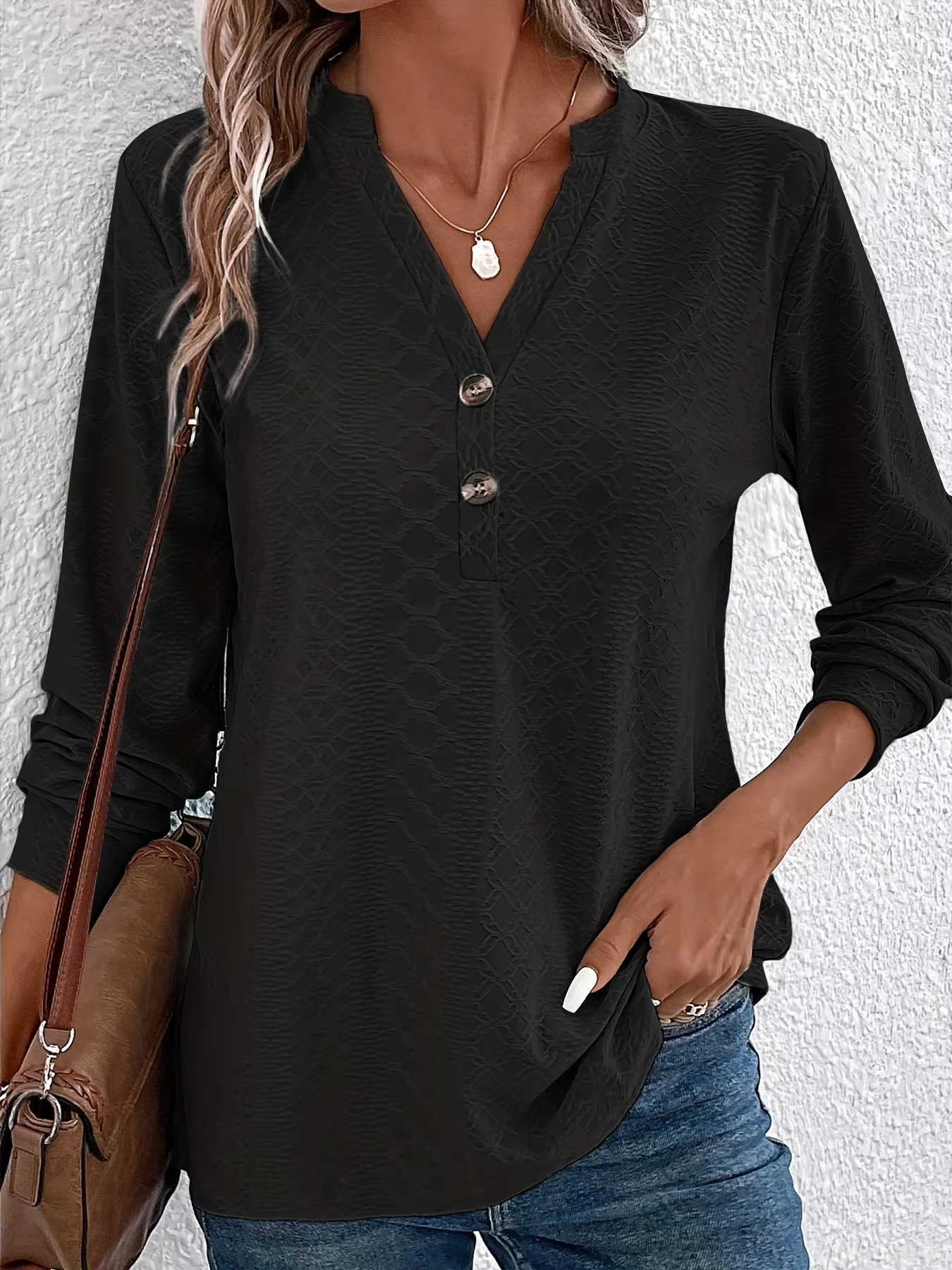 Weber™ | Ilse – Bluse mit Knöpfen und sanften Falten