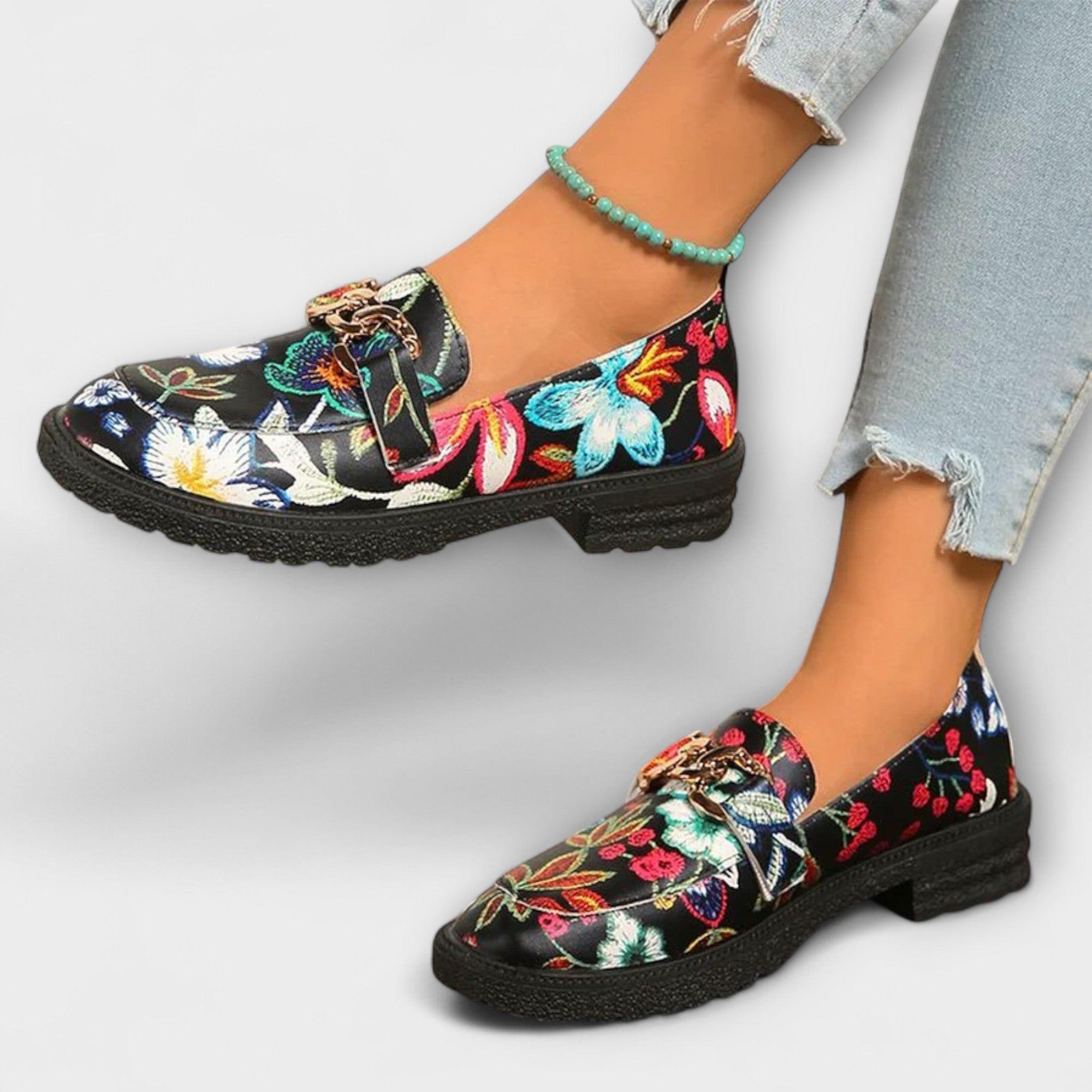 Weber™ | Orla – Mehrfarbige Loafer mit Blumenmuster